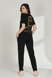 Zivame 2 Mile Fashion Knit Cotton Loungewear Set - Black Beauty — thumbnail 2